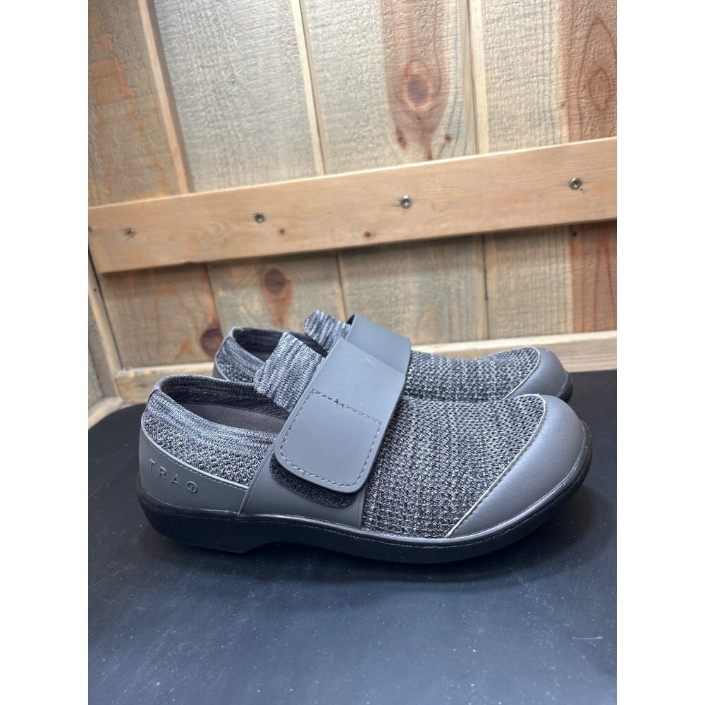 Alegria Dasher Charcoal Casual Slip-On Shoes Gray Knit 7-7.5 Eu37